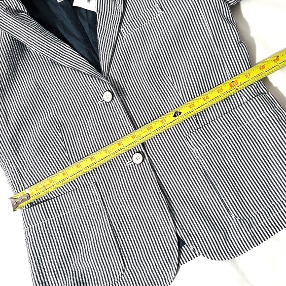 Brand new GAP Academy Blazer Gap Blue White Seersucker Jacket Size 8 - Picture 10 of 13